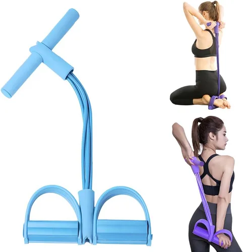 Vista 16 de Banda de resistencia elástica multifuncional para yoga, extractor de pedal de estiramiento mejorado 2026 con asas para entrenamiento de cuerpo