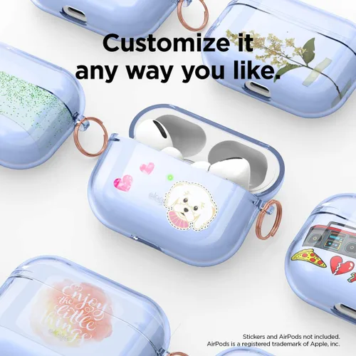 Vista 7 de Elago - Funda transparente para AirPods Pro Azul aguamarina