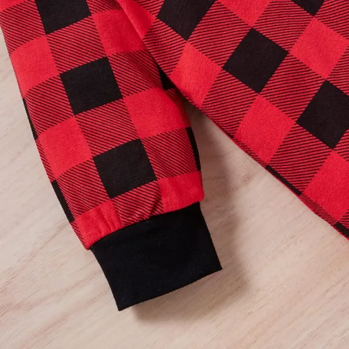 Vista 6 de CMJYYHKY My Frist Christmas Baby Plaid Clothes Cute Infant One Piece Romper Antlers Christma Toddler Outfits