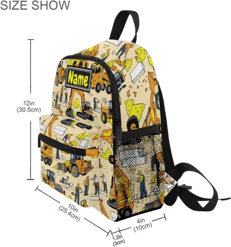 Vista 3 de Mochilas para niños, Excavadora Camión Coches, Mochilas Daypack