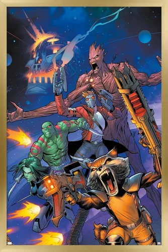 Vista 15 de Trends International Marvel Comics Guardianes de la Galaxia - Póster de pared con gritos grupales, 22.4 pulgadas de largo x 14.7 pulgadas, versión