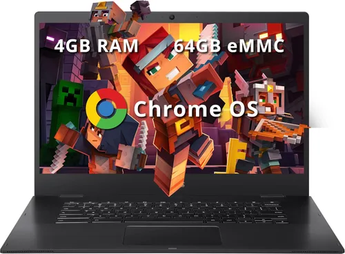 Vista 10 de ASUS Laptop Chromebook C223 HD de 11.6/'', procesador Intel Celeron N3350, 4 GB de RAM, memoria flash eMMC de 32 GB, gráficos Intel HD, cámara web