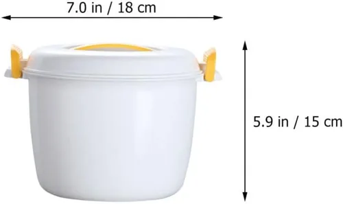 Vista 2 de UPKOCH Ollas de arroz para microondas, olla de vapor de arroz para microondas, recipiente para alimentos para microondas, recipiente para verduras