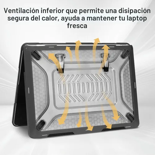 Vista 5 de MOSISO Funda compatible con MacBook Air de 13 pulgadas 2026-2022 M5 A3449 M4 A3240 M3 A3113 M2 A2681, funda rígida resistente con protección contra