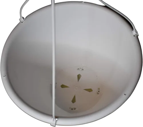 Vista 3 de Koba - Cesta colgante de plástico blanco de 10 pulgadas con platillo para uso en interiores y exteriores (5)