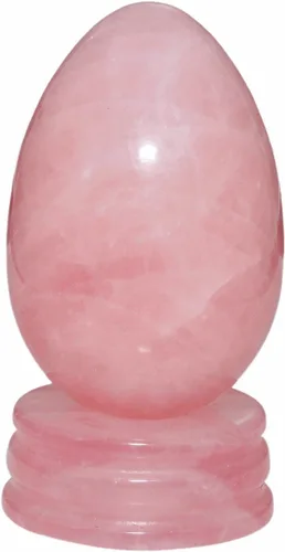 Vista 8 de SUNYIK Figura curativa de escultura de huevo de obsidiana negra con soporte de cristal, regalo del día de Pascua (1 x 1.6 pulgadas)