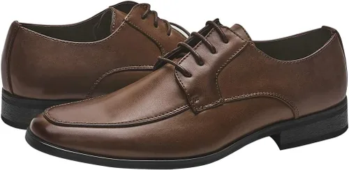 Vista 4 de Colgo Zapatos Oxford para hombre, con cordones, zapatos de vestir clásicos de cuero, zapatos de negocios Derby