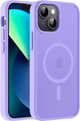 Vista 50 de Hualele - Funda magnética para iPhone 13 Pro, compatible con MagSafe, grado militar, a prueba de caídas, translúcida mate, parte trasera dura, borde
