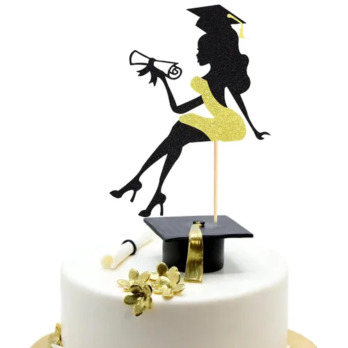Vista 37 de Arthsdite 1 pieza Adorno para Tarta de Felicitación - Adorno de Tarta de Graduación - 2025 Suministros de Decoración para Fiesta de Graduación