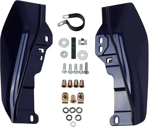 Vista 16 de HR3 Auburn Sunglo & Black Hole con escudo térmico de aire con marco medio deflectores compatibles con 2019 CVO Limited FLHTKSE Adecuado para Harley
