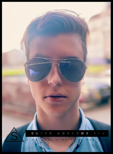 Vista 2 de SA106 Airforce - Gafas de sol clásicas de gran tamaño con borde de metal para hombre