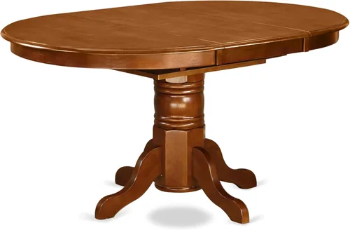 Vista 3 de East West Furniture AVNA5-SBR-C - Juego de mesa de comedor de 5 piezas para 4 personas, incluye una mesa de cocina ovalada con hojas de mariposa y 4
