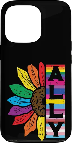 Vista 10 de iPhone 16 Lgbt Gay Ally Sunflower Rainbow Pride Flag Men Women Kids Case