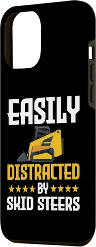 Vista 2 de Funda divertida para iPhone 12 Pro Max para maquinaria de construcción de controlador de minicargadora