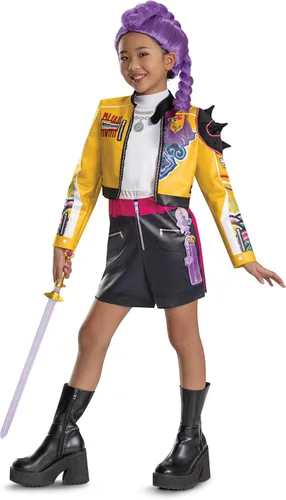 Vista 5 de Disguise K-Pop Demon Hunters Rumi - Peluca oficial de disfraz de Halloween para niñas, tamaño infantil