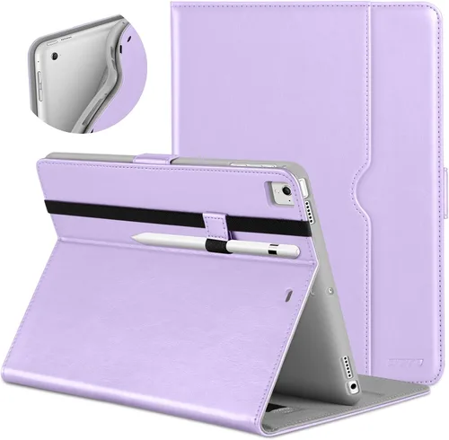 Vista 21 de DTTO para iPad de 9.7 pulgadas 5ª/6ª generación 2018/2017, funda con soporte para Apple Pencil, funda de cuero premium tipo folio con soporte