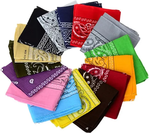 Vista 6 de BSLINO Bandanas 22 X 22 pulgadas 100% algodón novedad impresión de doble cara Paisley Cowboy Bandana Party Favor bufanda diadema pañuelos, Paisley