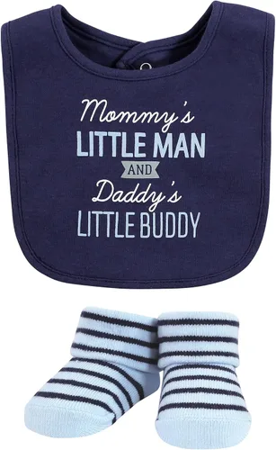 Vista 5 de Hudson Baby Conjunto de babero y calcetines unisex de algodón para bebé