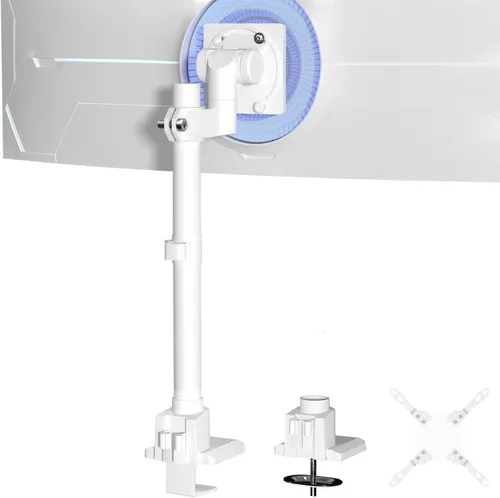 Vista 10 de Bracito para monitor ultra ancho resistente de 24-57'' - Montura de aluminio para monitor individual, soporta hasta 59.4 libras, soporte de Negro