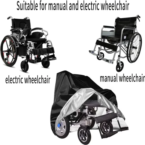 Vista 3 de Funda para silla de ruedas, funda para silla de ruedas eléctrica, funda para silla de ruedas para almacenamiento, funda impermeable para scooter