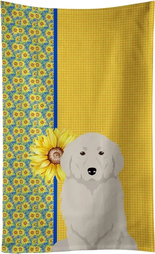 Vista 116 de Caroline's Treasures WDK5313KTWL - Toalla de cocina con diseño de girasoles de verano, color negro y tostado, Airedale Terrier, toalla de mano