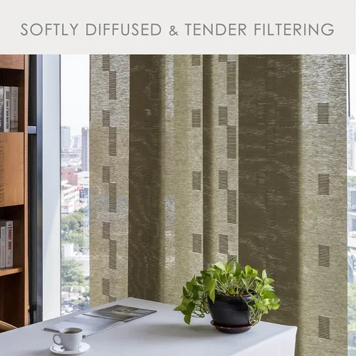 Vista 7 de GoDear Design - Persianas ajustables deslizantes para puertas de vidrio, cortinas verticales con panel de riel, puertas de armario, riel extensible