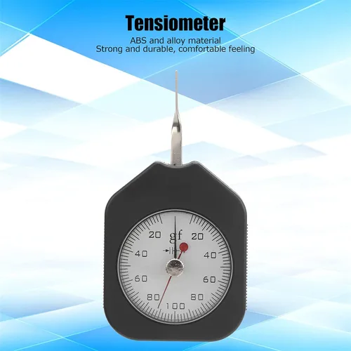 Vista 3 de Kadimendium Medidor de tensión de esfera SEG-100‑2 Medidor de tensión Medidor de fuerza de gramo de bolsillo Medidor de fuerza doble puntero 3.53 oz