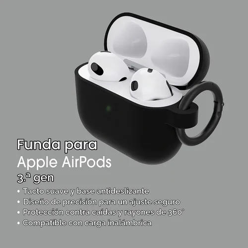Vista 4 de OtterBox Estuche Soft Touch para Apple AirPods (3ª generación) - Black Taffy (Negro)