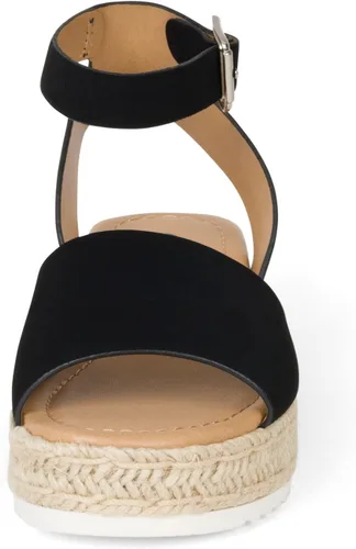 Vista 4 de STYLISH S Gloria-IIS Sandalias de plataforma con punta abierta y plataforma para niñas, con tachuelas, hebilla ajustable en el tobillo