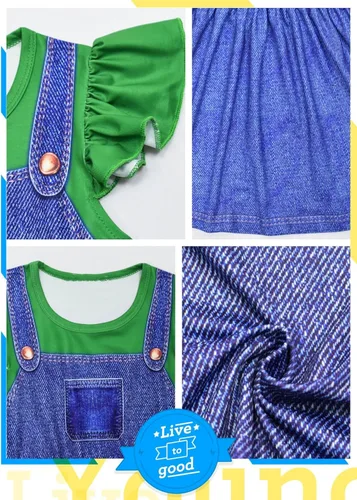 Vista 3 de laughZuaia Disfraz de princesa melocotón para niñas, manga abombada, hada, cosplay, con accesorios