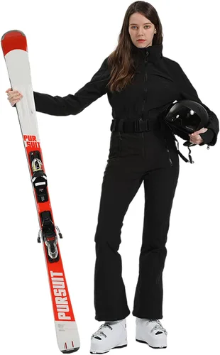 Vista 93 de GSOU SNOW Traje de esquí para mujer, traje de nieve delgado de una pieza, chaqueta de nieve, impermeable, resistente al viento, deportes al aire