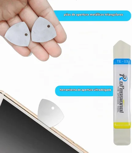 Vista 5 de Spudger - Kit de herramientas de palanca, herramienta de apertura de 8 piezas, kit de herramientas de metal Spudger, herramienta ultrafina y abierta