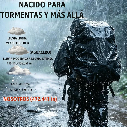 Vista 3 de Joy Walker Funda impermeable para mochila a prueba de lluvia, 12000mm ultra impermeable, capas multicapa ultra resistentes mejoradas, correa
