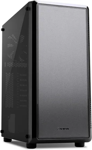 Vista 2 de Zalman S4 Mid-Tower ATX PC Case, 2 ventiladores de 4.724 in incluidos, panel lateral teñido acrílico, soporte ATX/mATX/Mini-ITX