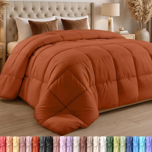 Vista 40 de Utopia Bedding - Juego de edredones de plumón con inserción de edredón acolchado con esquinas y pestañas, edredones alternativos cosidos en caja