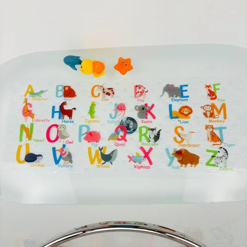 Vista 9 de Bonita alfombra de baño antideslizante de dibujos animados para bañera, tapete antideslizante para bañera para niños, tapete de ducha antideslizante