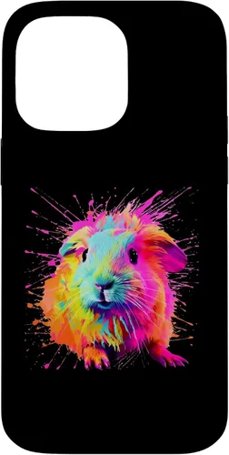 Vista 21 de Splash Paint Guinea Pig Furry Potato Lovers Case for iPhone 16