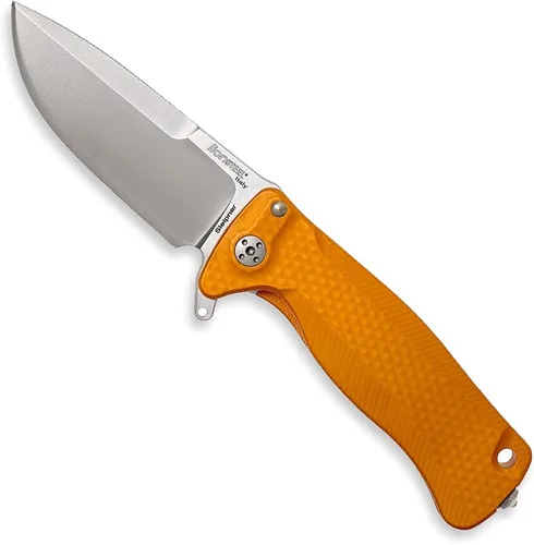 Vista 6 de Lion Steel SR22A Sleipner - Cuchillo de bolsillo plegable con bloqueo de marco, mango de aluminio mecanizado, sistema de rodamiento de bolas IKBS