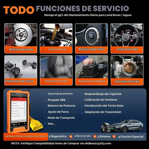 Vista 4 de LAUNCH Creader Elite para escáner Land Rover Jaguar OBD2, herramienta de diagnóstico de sistema completo, herramienta de escaneo bidireccional