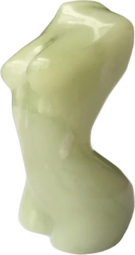 Vista 18 de Escultura de figura de cristal curativo de piedra de sangre africana, escultura de 2 pulgadas de tallado de piedra de palma de bolsillo