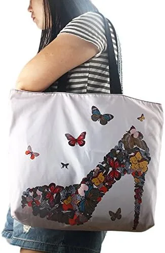 Vista 9 de Bolso de viaje para la playa con zíper, para mujer, plegable, impermeable, para la noche