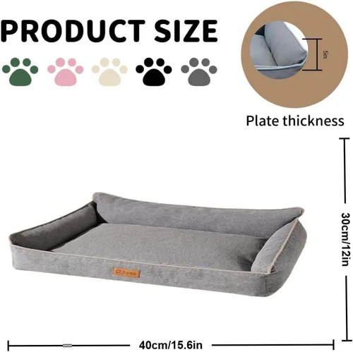 Vista 4 de Dog Bed Deluxe Plush Dog Crate Beds Comfy Kennel Pad Anti-Slip Pet Sleeping Mat Dogs Breeds Pet Bed