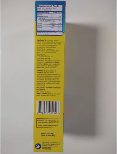 Vista 8 de Ballena Azul Aceite de Hígado de Bacalao para Adultos y Niños, Aceite de Hígado de Bacalao para Adultos y Niños, Buena Fuente de Vitaminas A, D, E