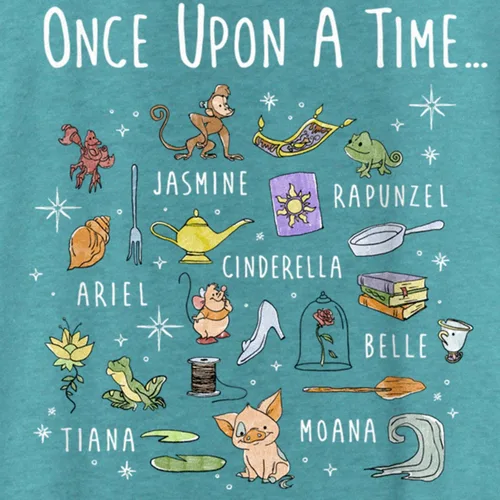 Vista 2 de Disney Camiseta de tirantes Princess Once Upon a Time Tri-Blend Racerback para mujer