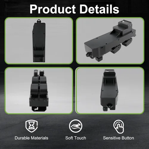 Vista 4 de Control de interruptor de ventana + juego de biseles para Toyota Camry 2002-2006 Corolla Matrix 2003-2008 Sienna 2004-2009 Tacoma 2005-2007 Scion