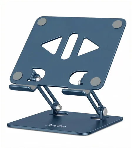 Vista 11 de Aoviho - Soporte para tableta portátil para escritorio, soporte de escritorio ajustable para tableta, soporte de aluminio plegable para iPad Pro