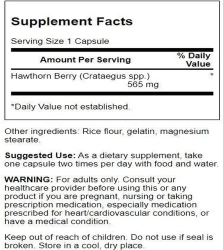 Vista 2 de Swanson Suplemento de bayas de espino - Flavonoides antioxidantes (250 cápsulas, 565 mg cada uno) paquete de 2