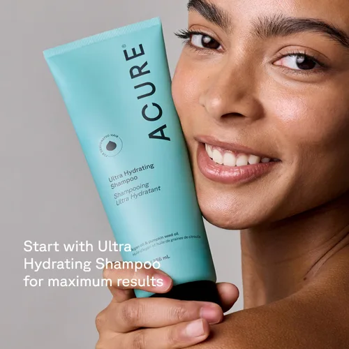 Vista 6 de Acure Acondicionador ultra hidratante – Acondicionador de humedad profunda para mujeres y hombres con cabello y cuero cabelludo seco, dañado