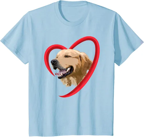 Vista 9 de Golden Retriever Corazón, regalo para ella, camiseta del día de San Valentín, Negro