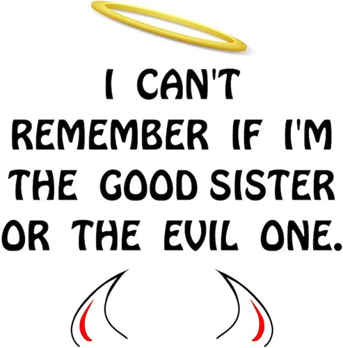 Vista 3 de CafePress Good Evil – Hermana – El único Taza de café, taza de café, S, Blanco